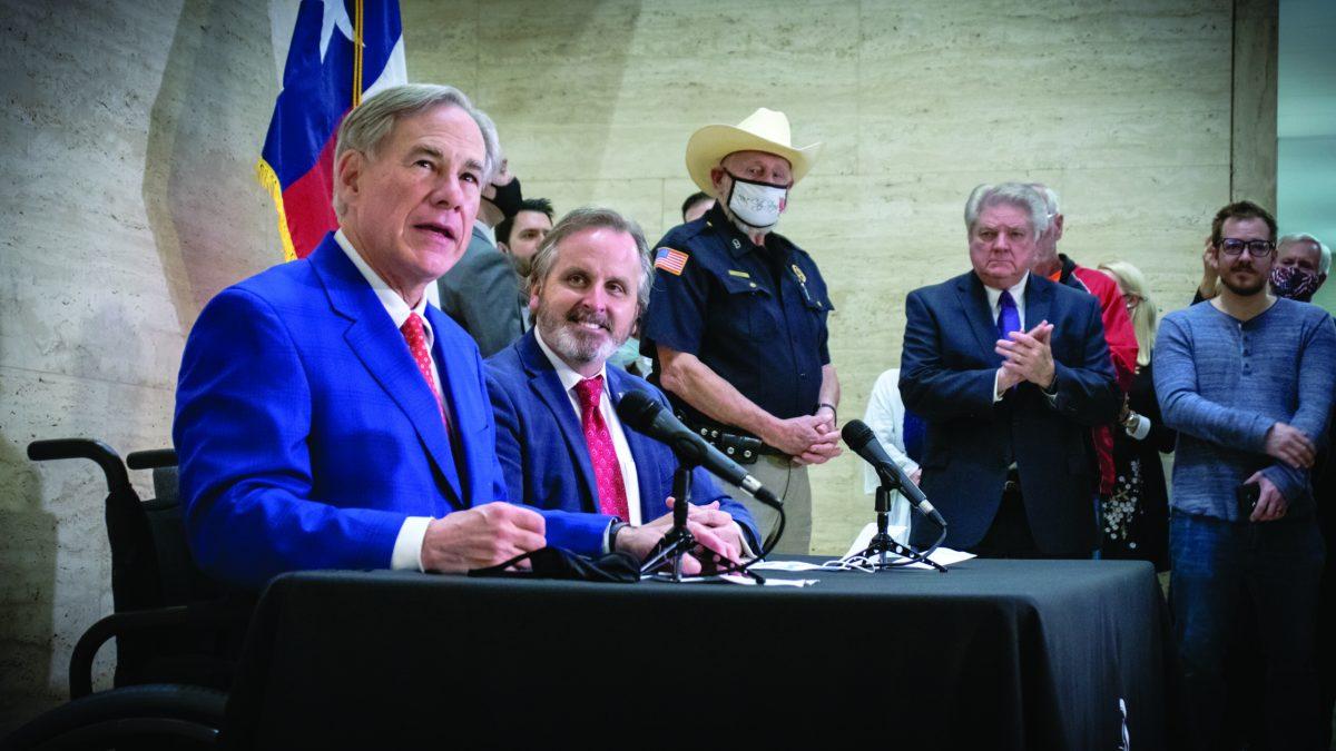 Gov. Greg Abbott visits Tyler concerning Senate Bill 12