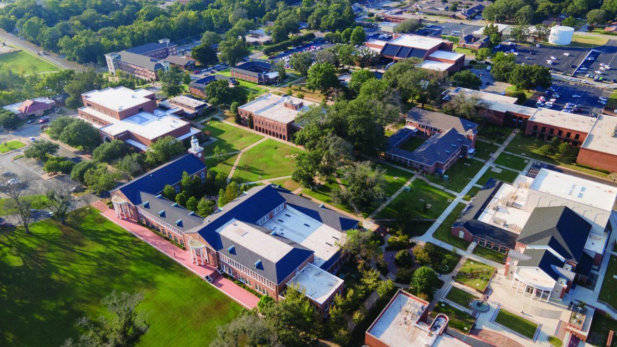 Birds eye image of tjc campus.