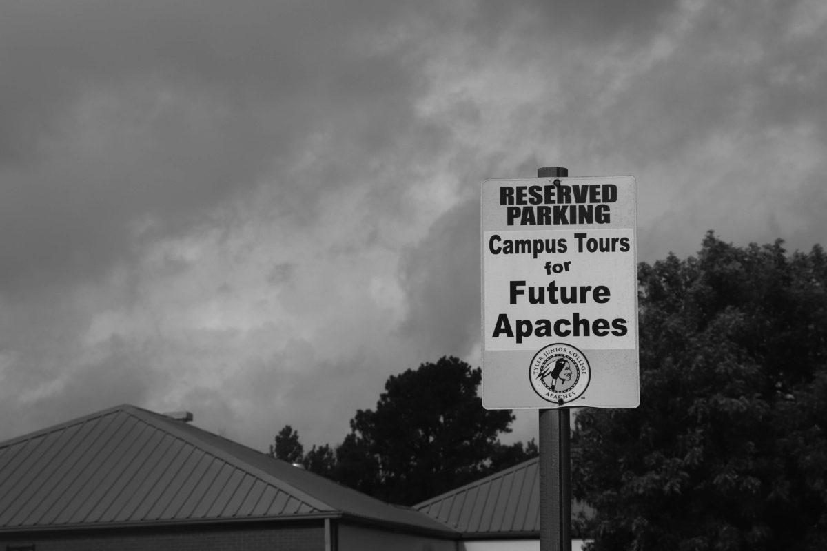 Parking sign at TJC that is for future apaches