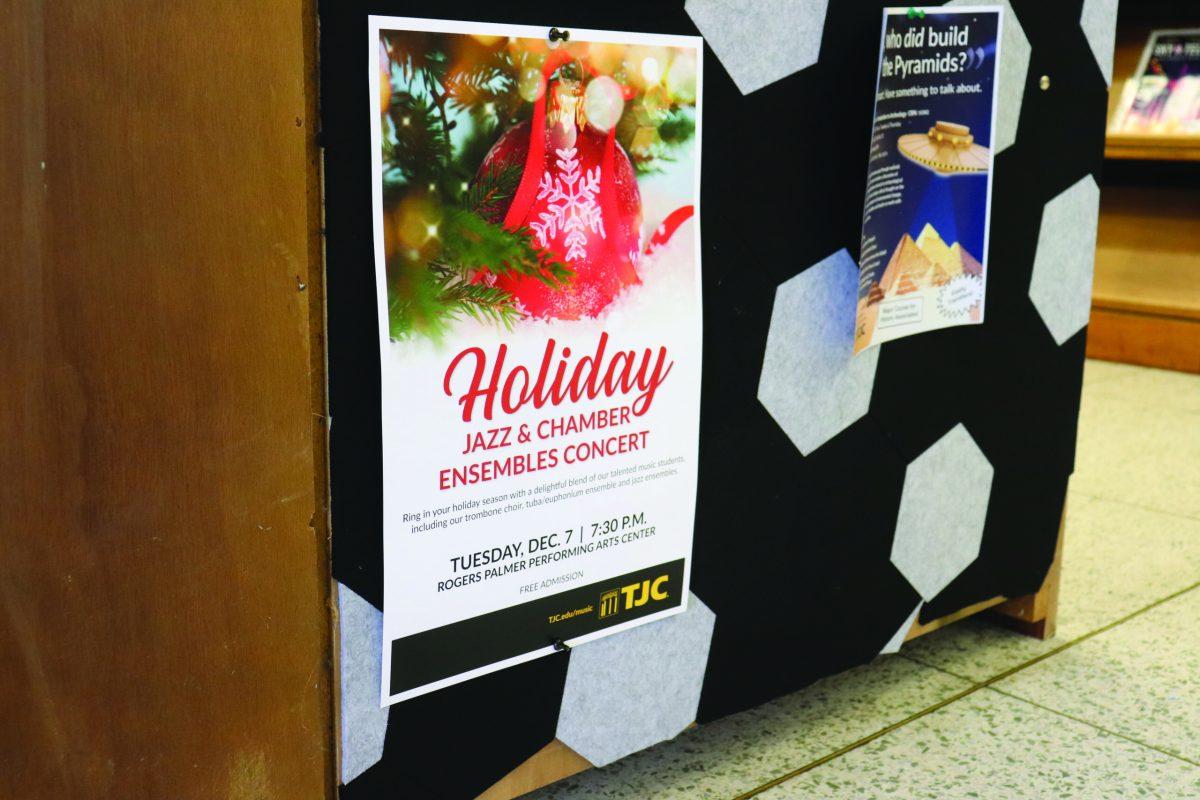 Picture of a flyer promoting the holiday shows at TJC