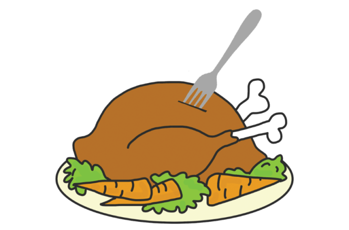 clipart of a cooked turkey