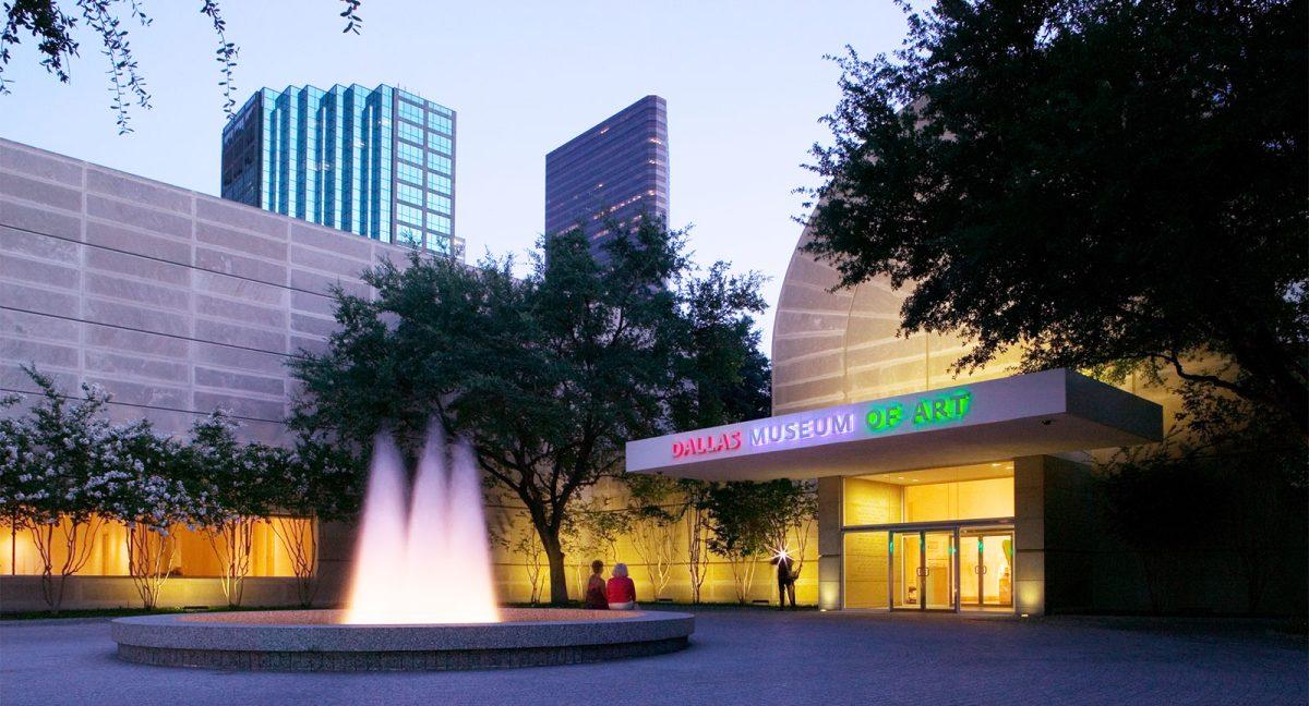 front of the dallas arts musuem