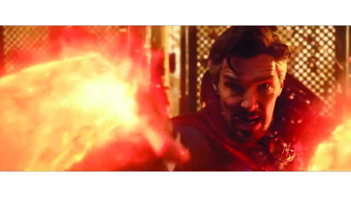 Dr Strange throwing fire