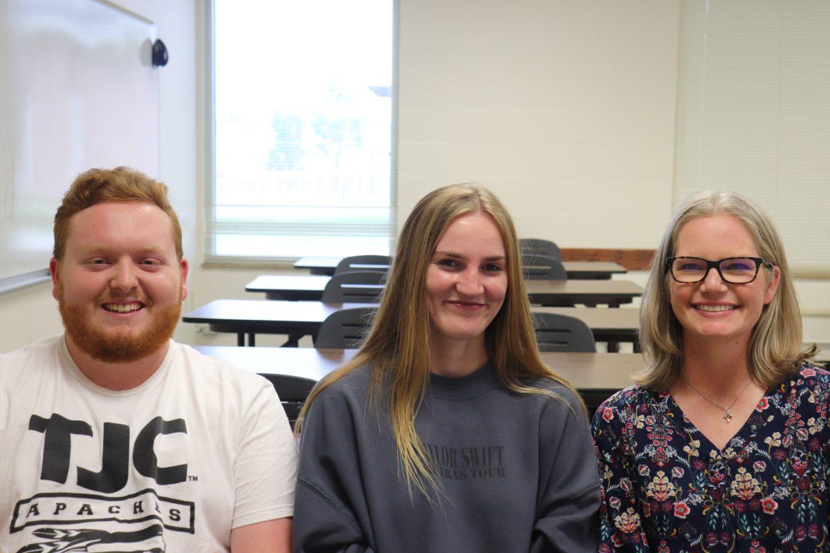 From left to right: Timon Ovard, parliamentarian; Loraly Michalewicz, president; and Terrell Knight, professor of education and club adviser, represent the Education Club. The club was officially recognized in the fall 2023 semester.