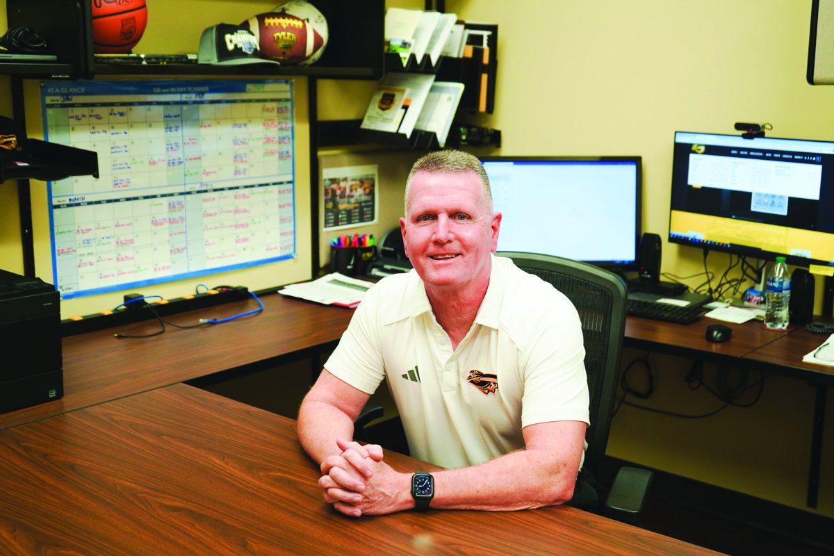 Jon Groth works in the role of the sports information support at Tyler Junior College. He manages the Apache Athletics website, providing notes, stats and commentary for the sports teams. He also assists the athletic director with administrative duties for all sports at TJC.